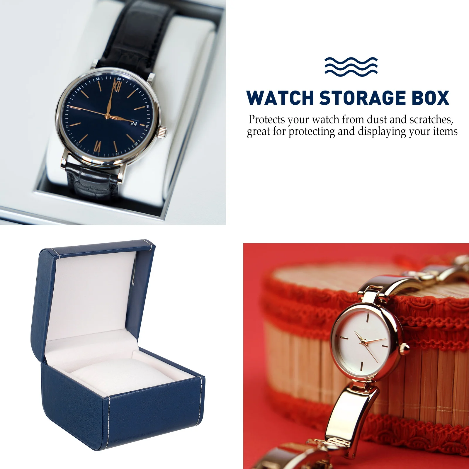 

Single Slot PU Watch Box Durable Storage Organizer for Wristwatch Display Case Jewelry Watch Box Jewelry Case