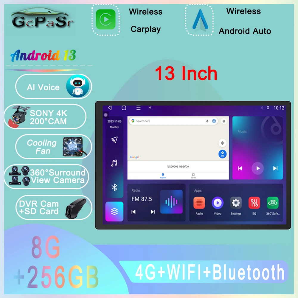 

13 inch Android QLED Cam For Honda Jade 2015 - 2020 Autoradio Carplay Navigation Bluetooth Multimedia Player 5G WIFI No 2din DVD