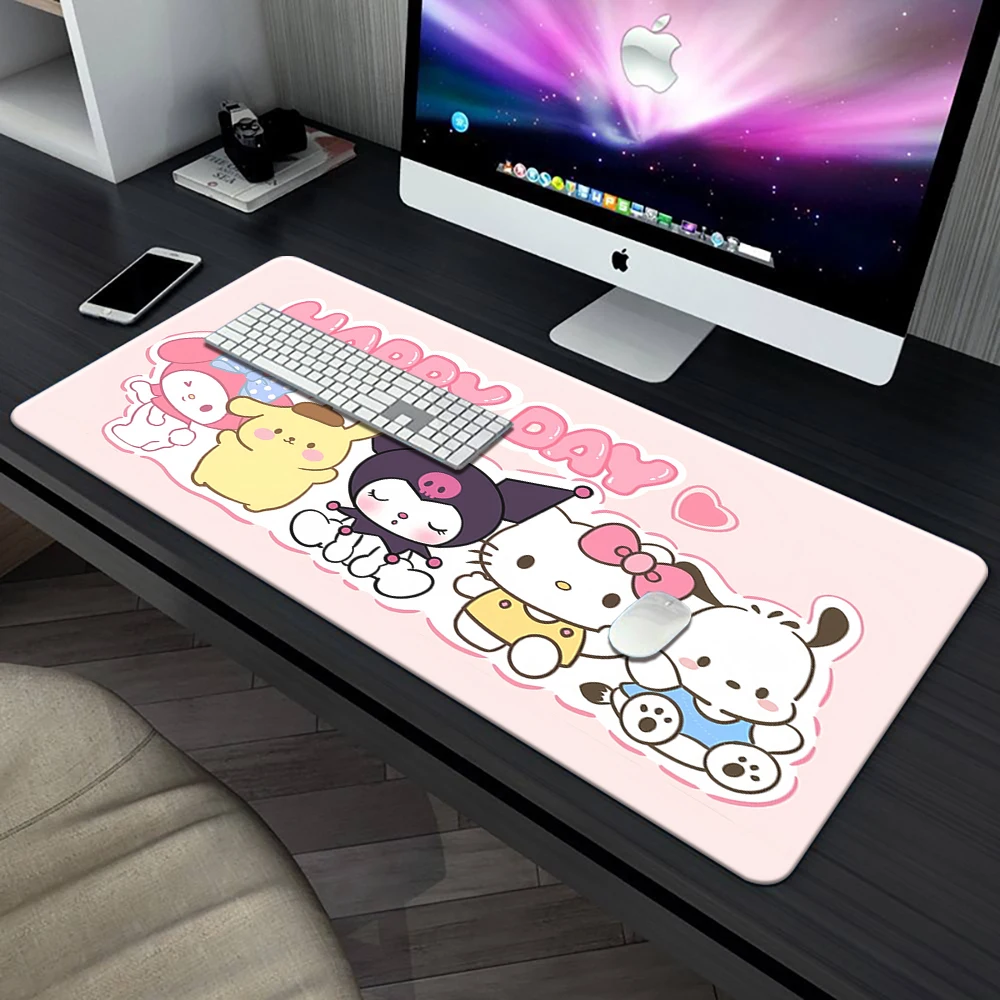 Sanrio Kuromi Melody Hello Kitty Mouse Pad Keyboard Gaming Accessories Mouse Mats Game Office Computer PC Gamer Laptop Desk Mat