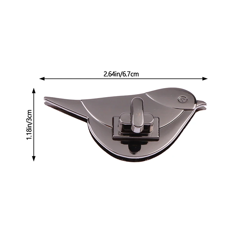 Металлическая Поворотная застежка в форме птицы для кожаных женских сумок, кошельков, аксессуаров «сделай сам»