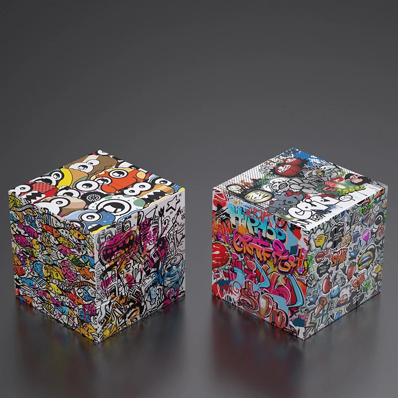 Cube magique Twisty pour enfants, puzzle graffiti créatif, jouet pour enfants, 1 PC, 3x3x3