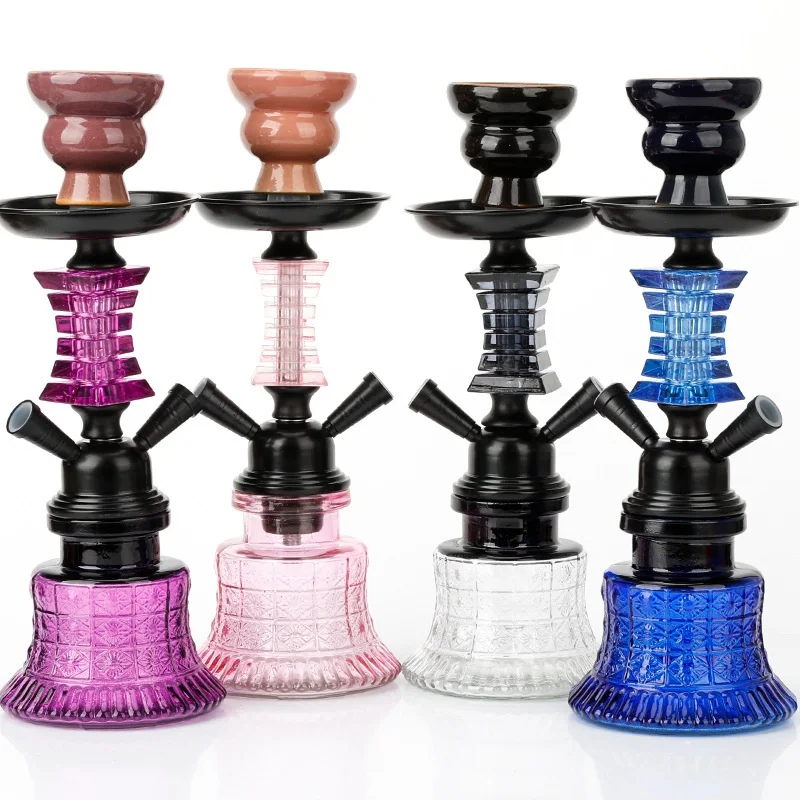 1 PC Acrylic Hookah Set, Small Double Hose Hookah Set, Including Matching Hookah Accessories