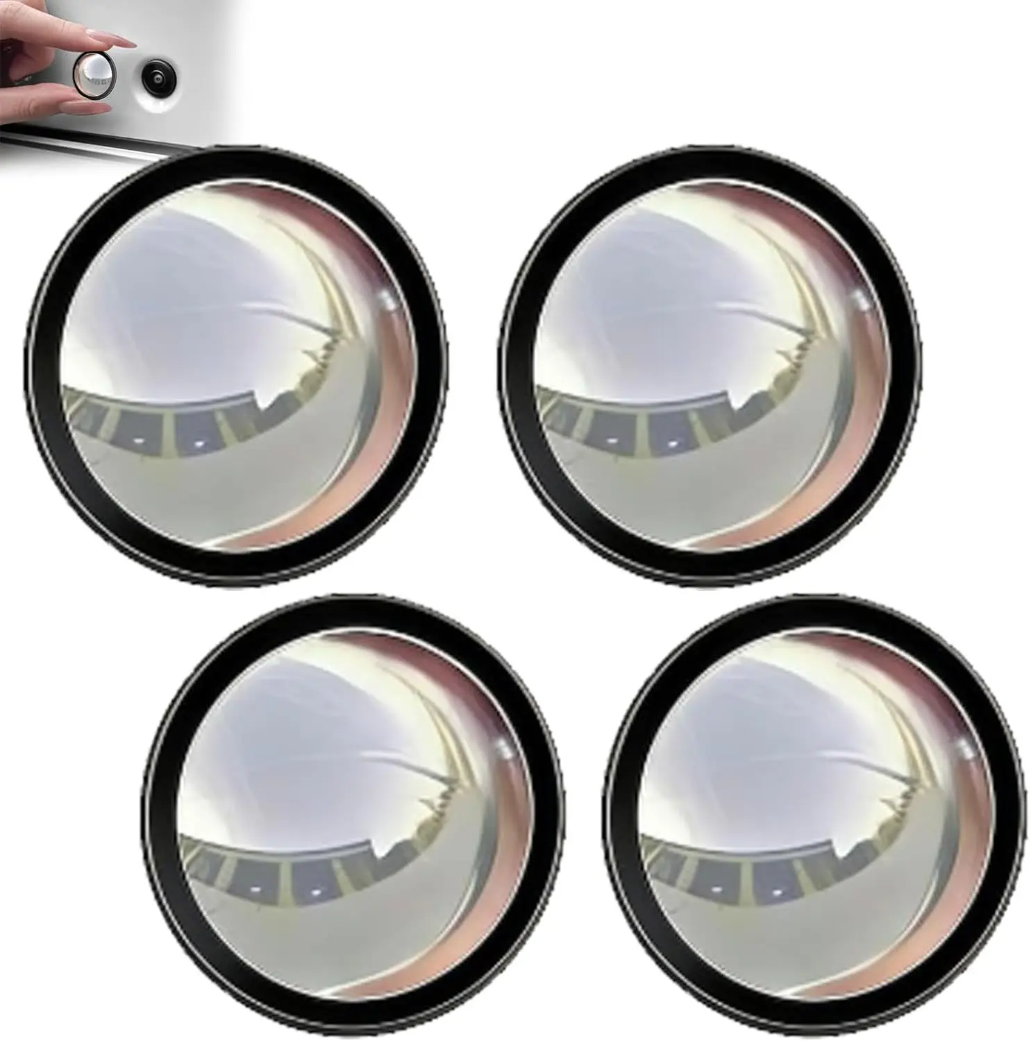 

2/4PCS Car Camera Lens Protector, Car 360 Panoramic Camera Protective Cover, HD Anti-Collision Lens Protector