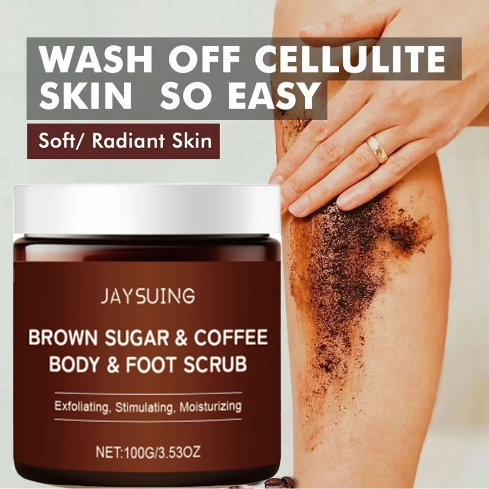 

Brown Sugar Coffee Body Foot Scrub Exfoliating Polish for Smooth Skin Lightening Clean Skin Brighten Moisturizing Skin Care