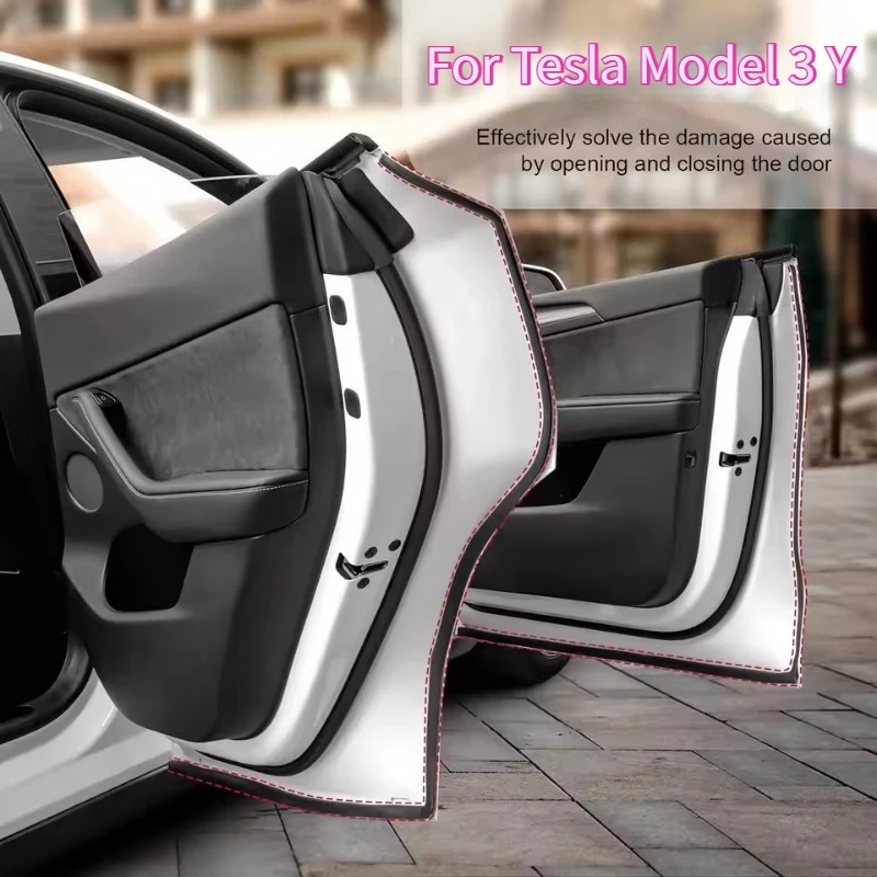 

Для Tesla Model 3/3 Highland Model Y/Y Juniper резиновое уплотнение двери автомобиля звукоизоляционная накладка для защиты от атмосферных воздействий комплект для снижения шума ветра