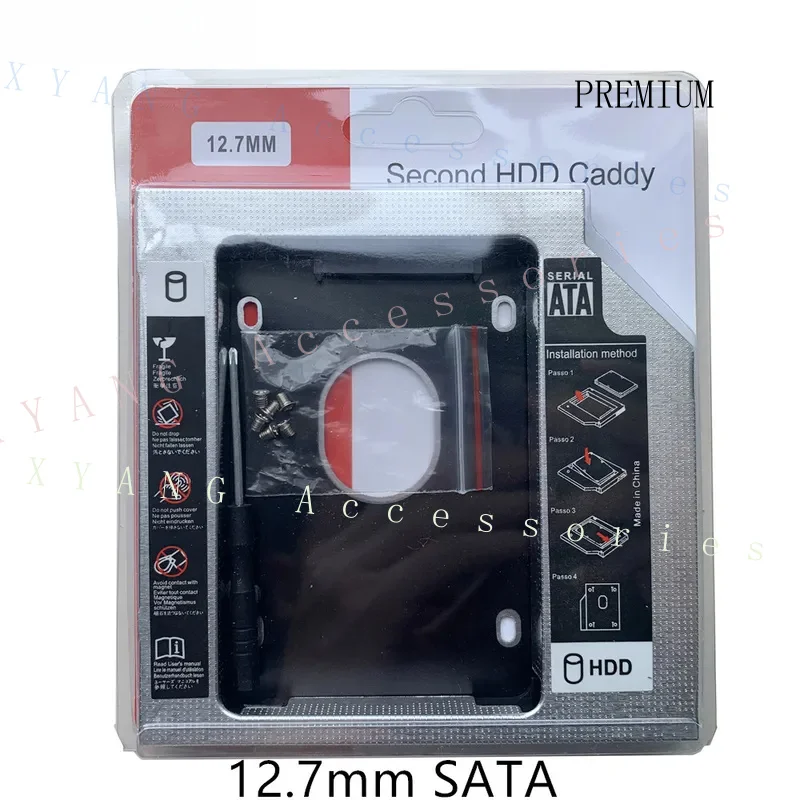 N+ New Original Aluminum 9.5mm 12.5mm Laptop HDD Caddy 2.5