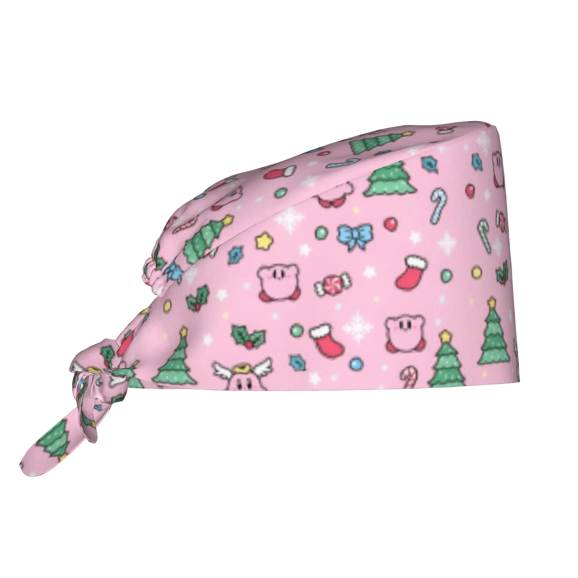 

Custom Cartoon K-Kirbyes Cleaning Working Cap Cool Men Women Cute Scrub Cap Surgicals Hat Nurse Scrubs Hat For Dentist