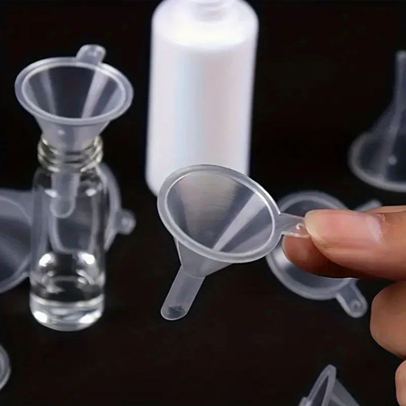 10Pcs Mini Metal/Plastic Aluminum Funnel Small Funnels For Perfume Mini Liquid Essential Oil Funnels Empty Bottle Packing Tools