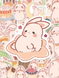 50pcs scrapbook stickers Kawaii Cartoon Rabbit Decorative Tag Girl DIY Art scrapbook Diary calendar album PVC waterproof sticker