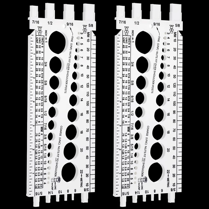 Filettatura del dado del bullone Tester per filettatura metrica in pollici calibri per bulloni strumento di misurazione del Tester del calibro di