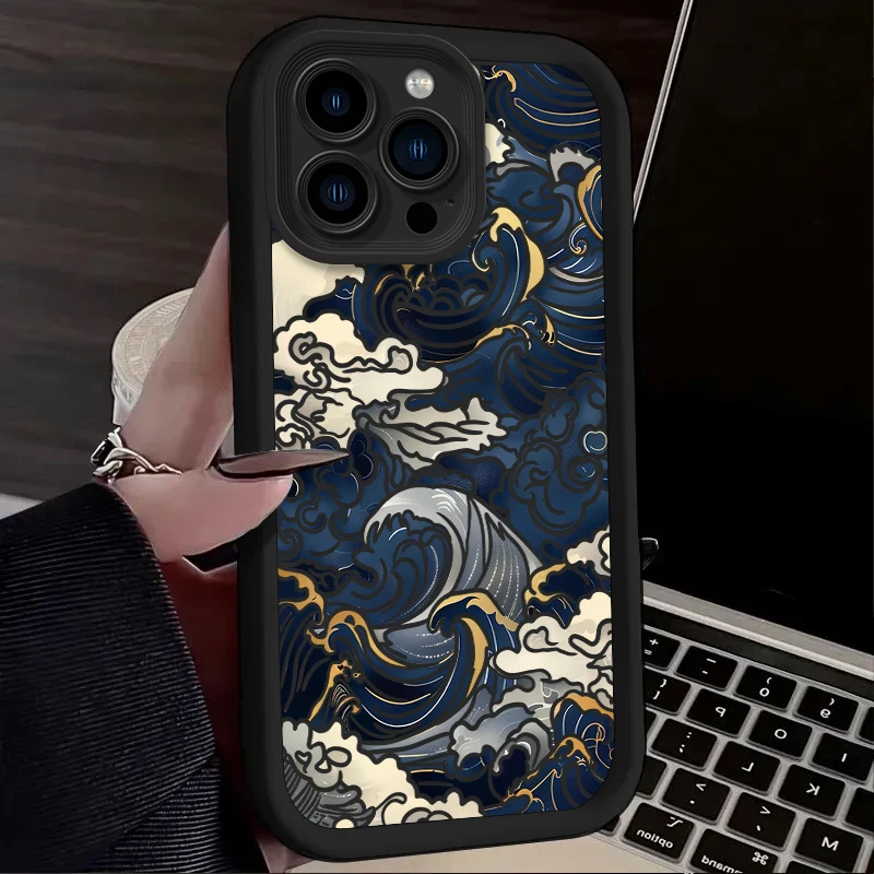 Etui na telefon Ukiyo-e Ghost Samurai Sea Wave do Google Pixel 9 8 7 8A 7A Pro XL 4G 5G Miękka silikonowa osłona tylna TPU