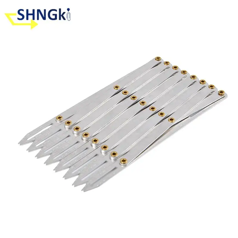 Aluminum Buttonhole Spacer Expanding Crafting Guide Rule Sewing Gauge Equidistant Measuring Marking Tool for Grommet Button Hole