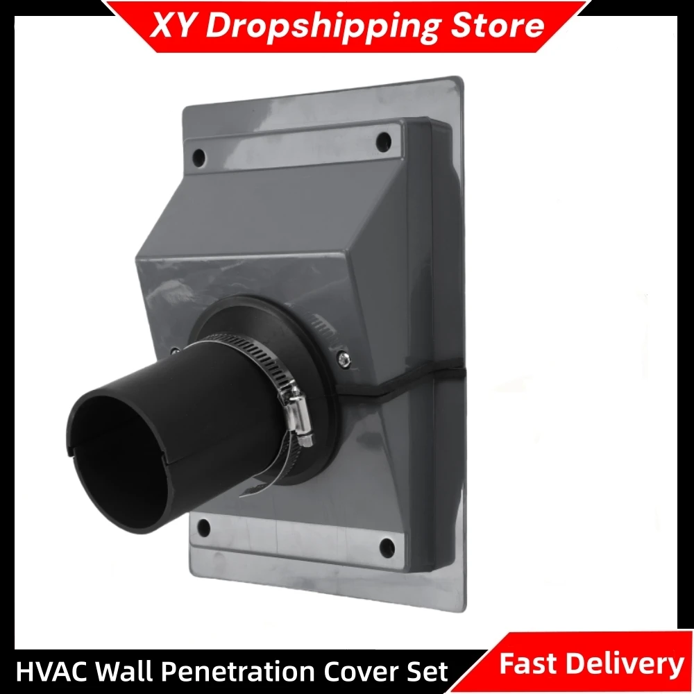 HVAC Wall Penetration Cover Line Set Cover Kit Split Cover Wall Sleeve Air Conditioner Systems Outlet Retrofit Accessories