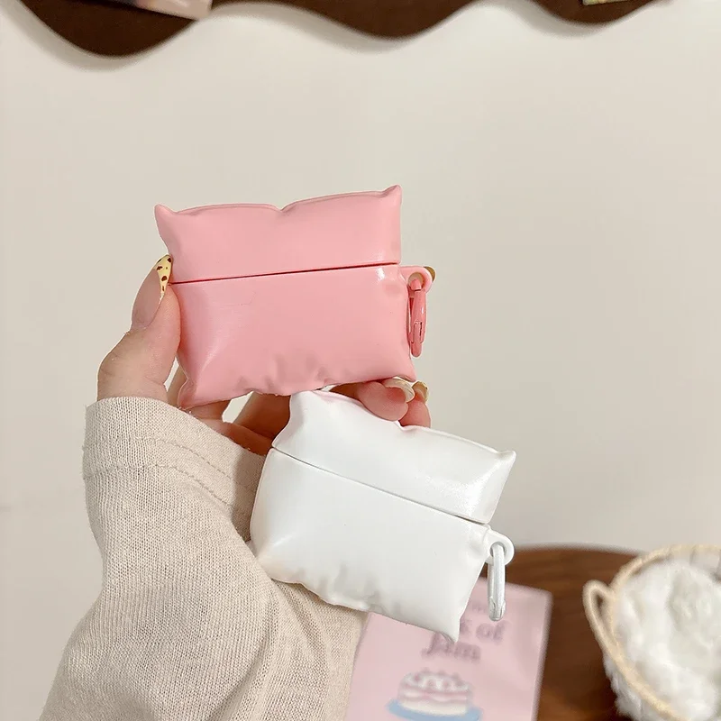 For AirPods Pro2 4 3 2 1 Pro Earphone Case 3D Colorful Pillow Silicone Protective With Pendant Headphone Box Cover