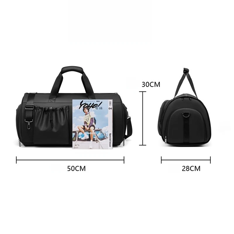 Travel Bag Large Capacity Luggage Formal Suit Folding Storage Bag Dry Wet Separation with Independent Shoe Compartment