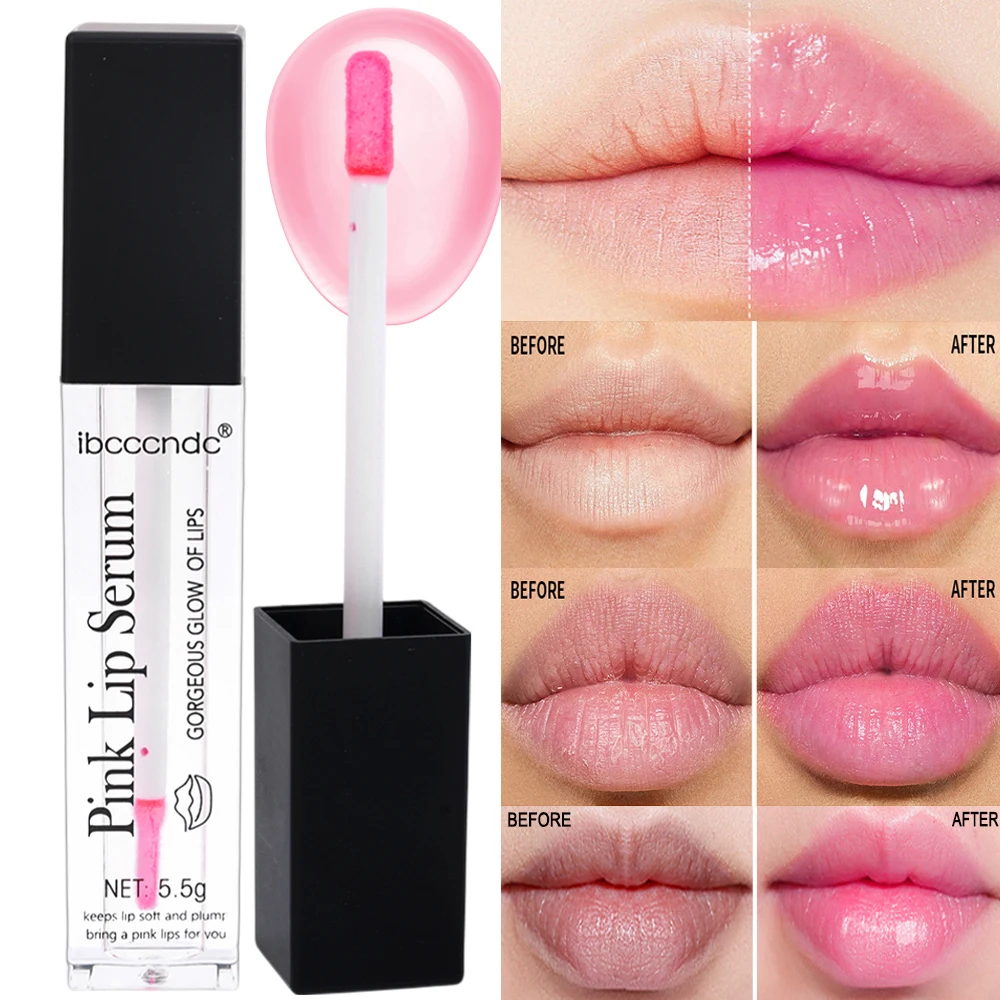 New Pink Serum Lip Blam Gloss Lasting Fade Lip Line Exfoliating Moisturize Dead Skin Repair Lips Care Nourishing Lipstick Makeup