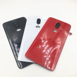 New Back Glass For Oneplus 6 Battery Cover Rear Battery Door Housing Case For Oneplus6 Back Cover+Camera Lens