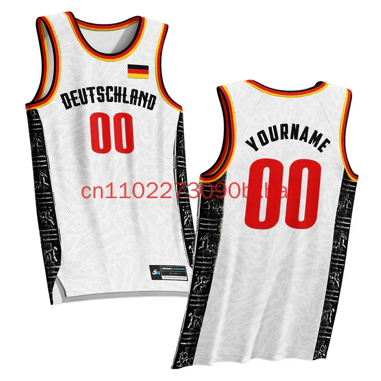 

Germany Heritage Custom Basketball Jersey 3D Print 2025 New Vest Fashion Basketball Team Uniform Sleeveless Tops
