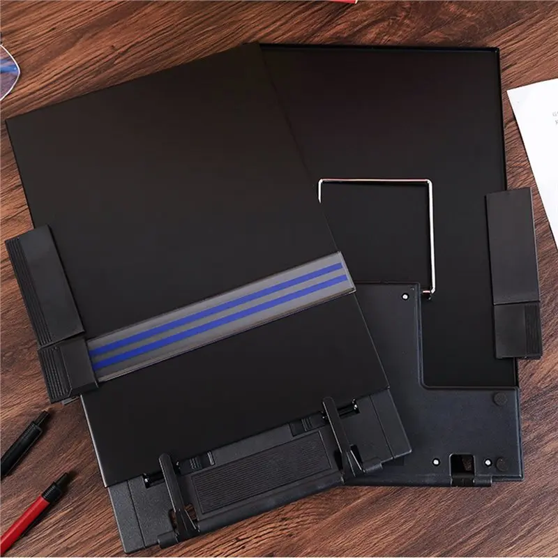 A27F-Copy Holder For Typing Reading, File Organizer Management Copyholder 2Pcs Desktop Document Holder Stand 7 Adjustable Positi