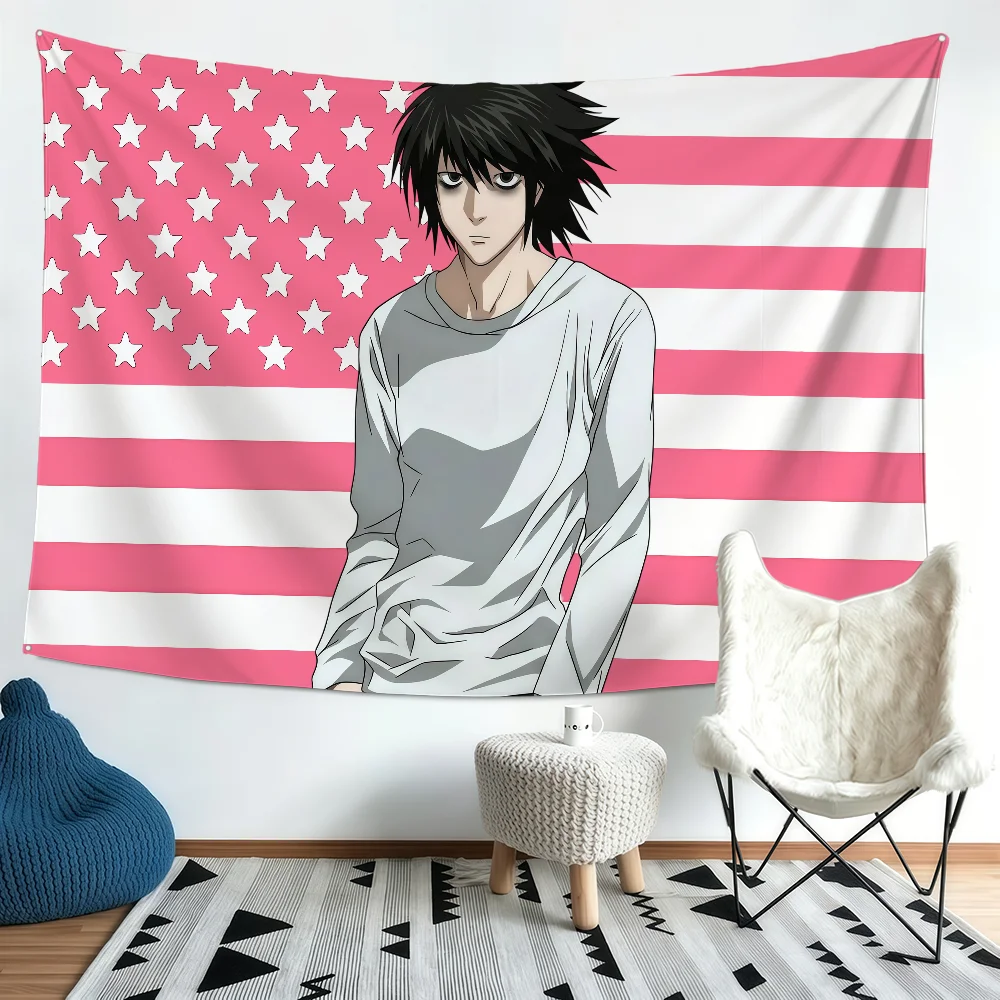Anime Death Note Flagge Polyester-Banner Modische Flaggen für Party, Bar, Club, Außen- und Innenbereich, Wanddekoration, Banner, Geschenk für Fans – Detail 9