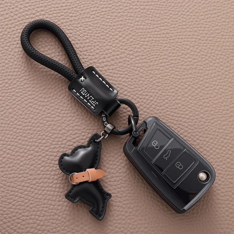 

TPU Car Key Case Remote Cover Shell Holder Keychain Bag Fob For VW Volkswagen T-ROC Golf 7 Polo Tiguan T-Cross Jetta EOS Beetle