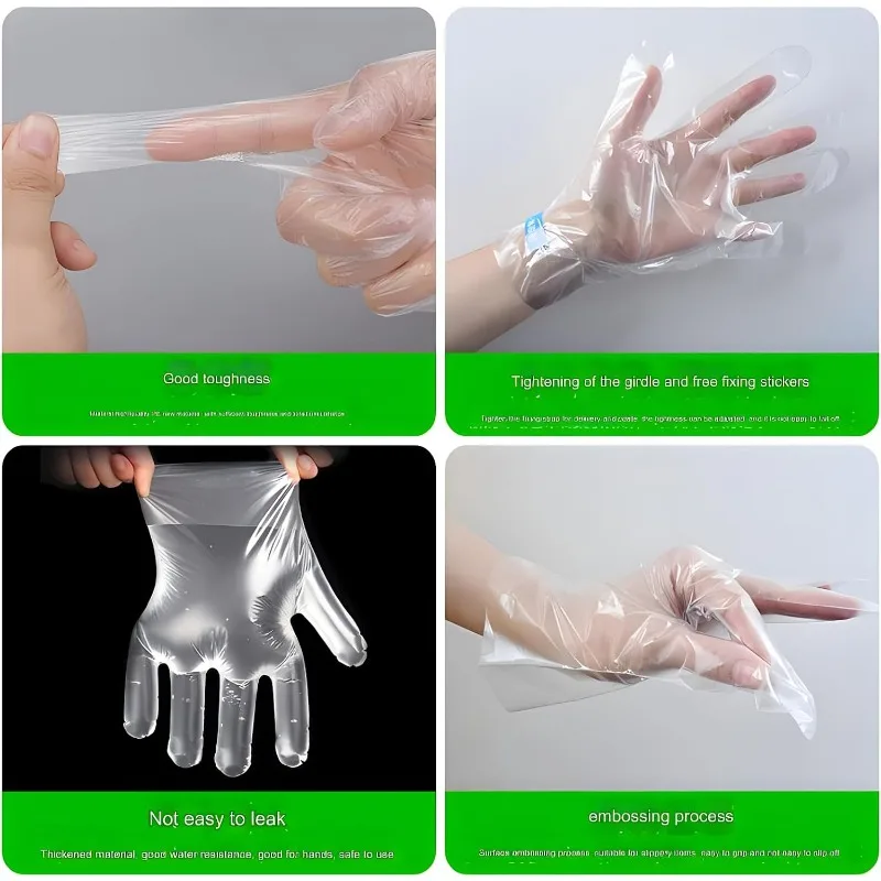Thickened Clear Plastic Foot Mask Sleeves Disposable Socks Foot Bath Moisturizing Exfoliating Shoe Fitting Cover Set