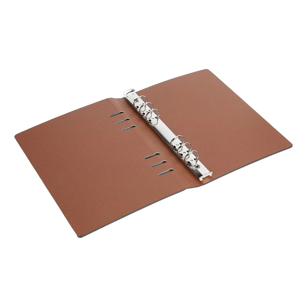 a5 A5 Size Binder Cover 6 Hole PU material Vintage Planner Cover Single Shell Rectangular Loose Leaf Journal Shell