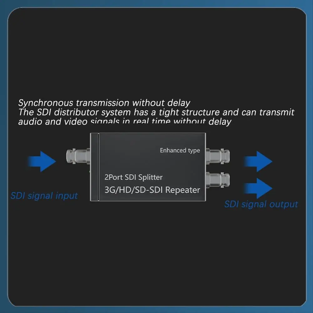 

Y22A-SDI Splitter 1 X 2 Multimedia Splitter SDI 1080P 60Hz Expander 1 To 2 Port Adapter EU Plug