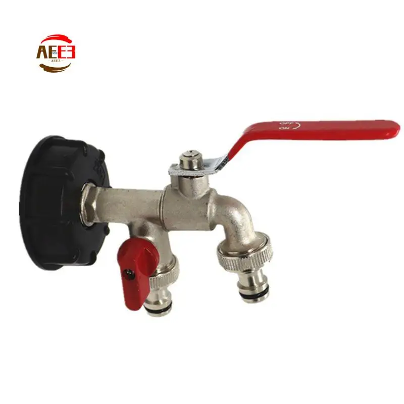 

AEE3-Double Head Connector For IBC Ton Barrel Double-Headed Faucet Ton Barrel Adapter Brass Faucet