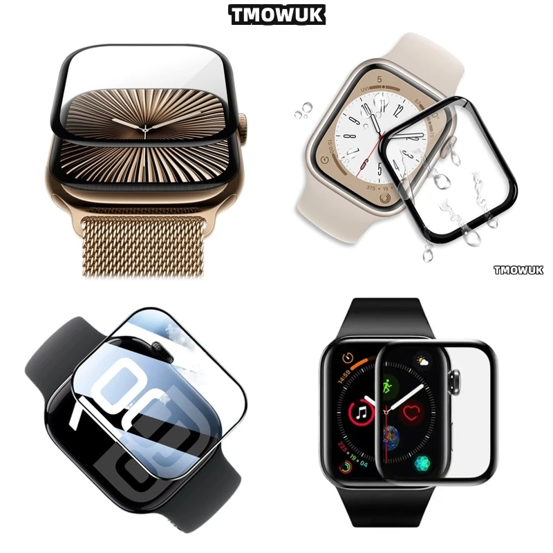 

For Apple Watch 1 2 3 4 5 6 7 8 9 10 SE 38 41 45 44 42 49 MM Ultra Shield Layer Flexible Cover Edge To Edge