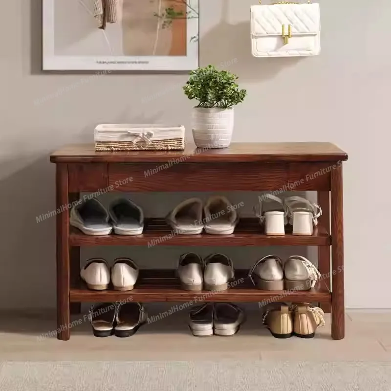 Multi-layer Simple Shoe-changing Stool Large Capacity Shoe Cabinet Modern Fashionable Living Room Furniture Schoenenkast YS40CC