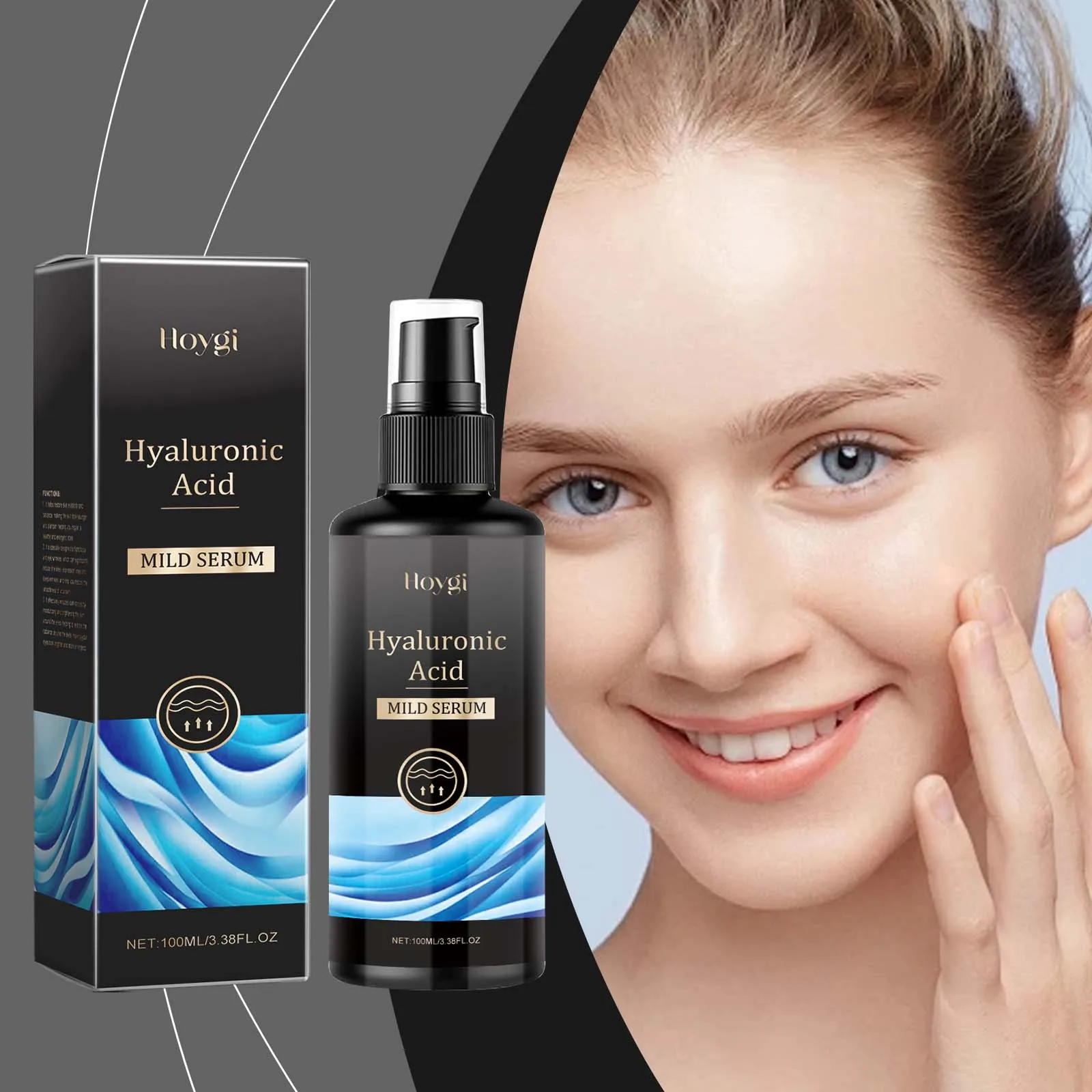 Hyaluronic Acid Serum - Hydrating Face Serum for Plump, Dewy Skin, 100ml/3.38 Fl Oz, Lightweight & Fast-Absorbing