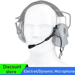 EARMOR shooting headset microphone, replaceable electret microphone, used for M32, M32H communication noise reduction earplugs