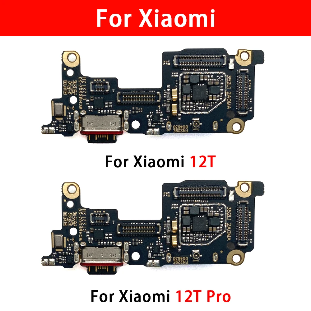 USB Port Charger Dock Plug Connector Charging Board FLex Cable Mic Microphone Board For Xiaomi Mi 12T Mi 12T Pro