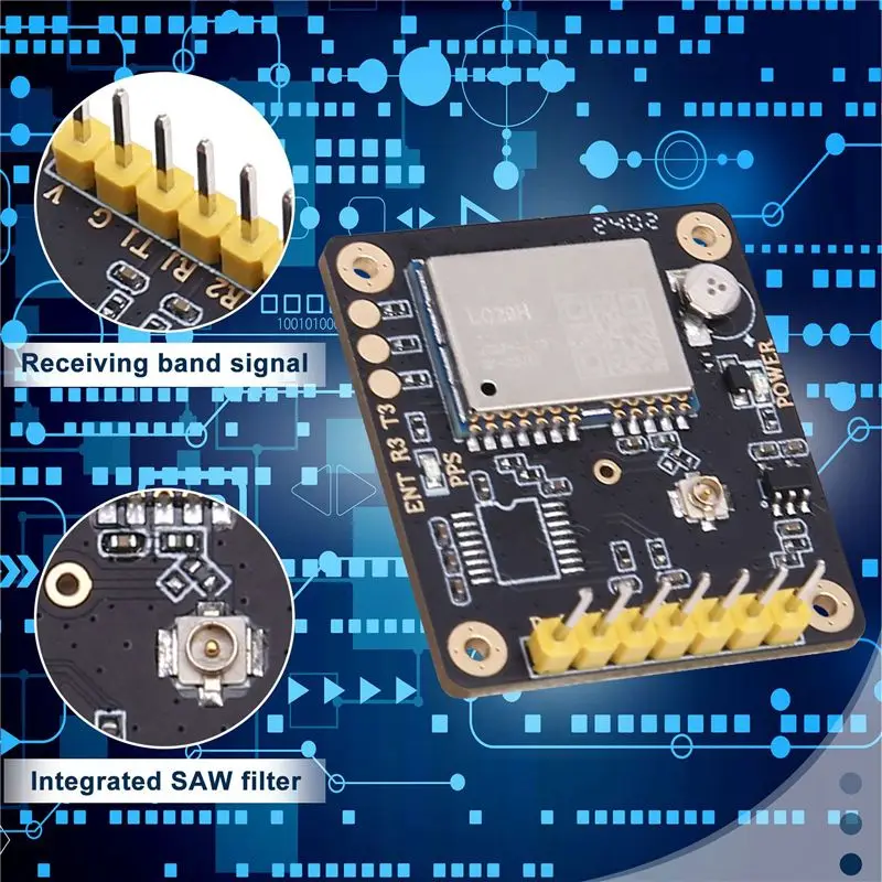 2X High Precision RTK Base Station Board Quectel LC29H Dual Frequency L1/L5 Positioning Module Output RTCM Data LC29HAA-ABIU