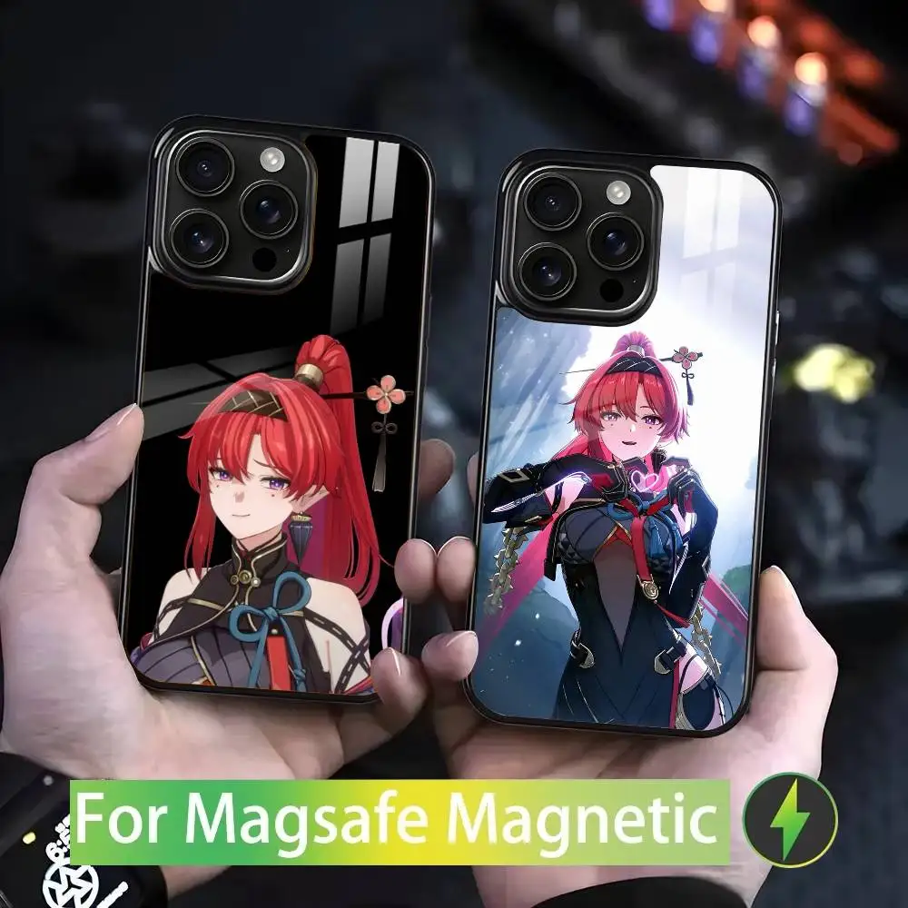 

Y-Yinlin W-Wuthering W-Waves For iPhone 17,16,15,14,13,12,11,Pro,Max,Plus,Mini,SE4,E Magnetic Magsafe Wireless Charging