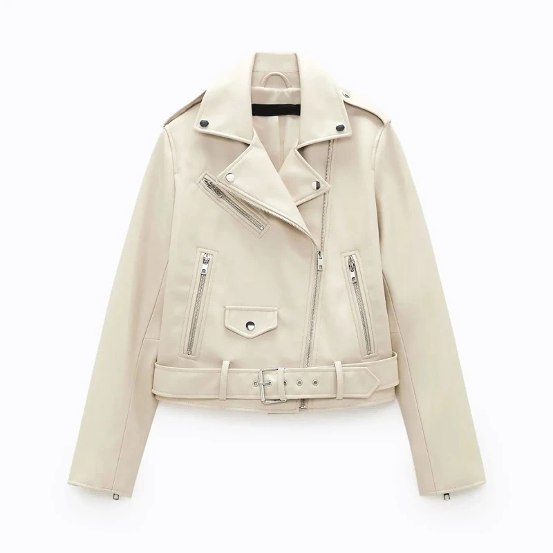 Autunno Inverno Nuova cerniera in pelle Jaet morbida pelle sintetica lunga Sve Slim Fit moto in pelle PU Jaet Street Sle