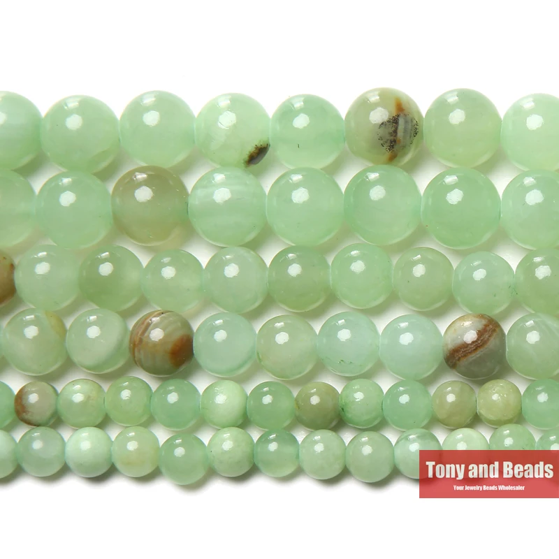 New Arrival Light Green Lace Jade Gem Beads 15\