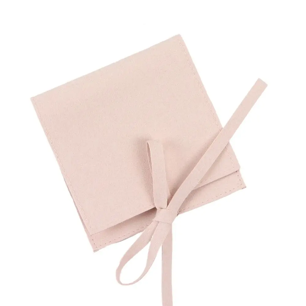 

Сумка для ювелирных изделий из микрофибры с веревкой, роскошная упаковка для браслета, сумки для упаковки ювелирных изделий, сумка с галстуком-бабочкой, розовый стиль конверта