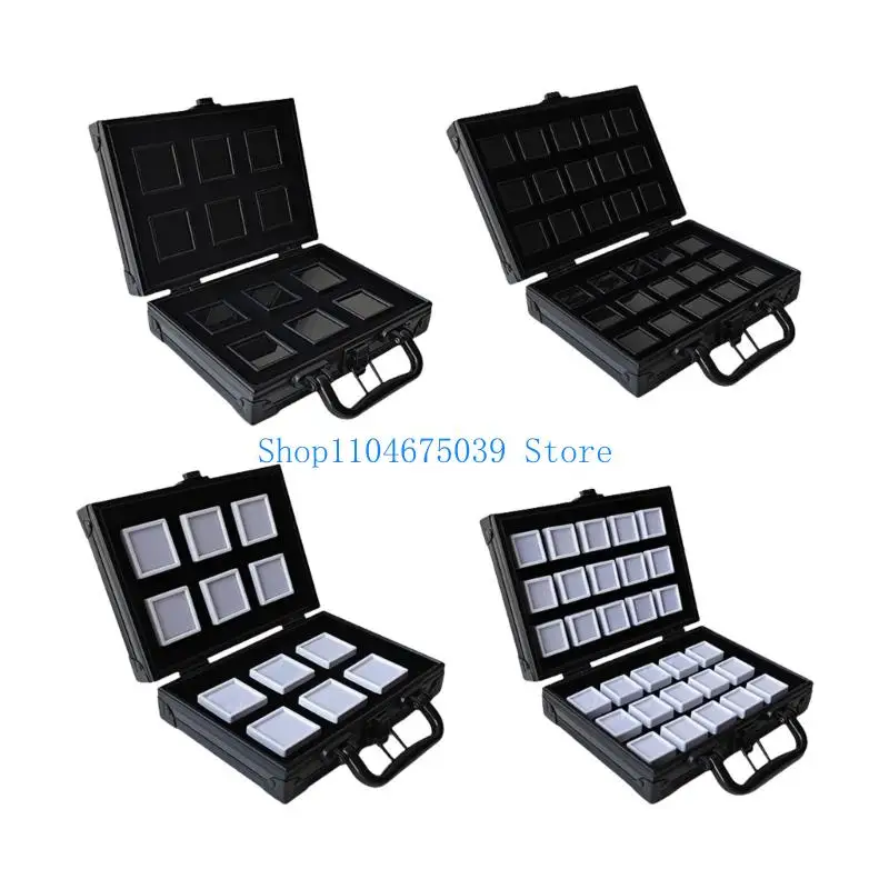 

5asd Secure Aluminum Jewelry Case With Lock and Soft Cushioning for Safe Storage and Easy Access Gemstones Organization