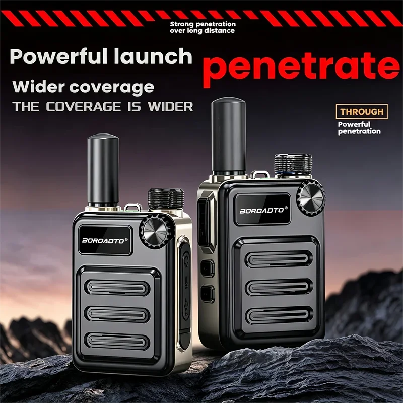 

Hot High Power Walkie Talkie with Clear Sound Noise Reduction One-Click Frequency Pairing Long Standby Time Strong Penetration