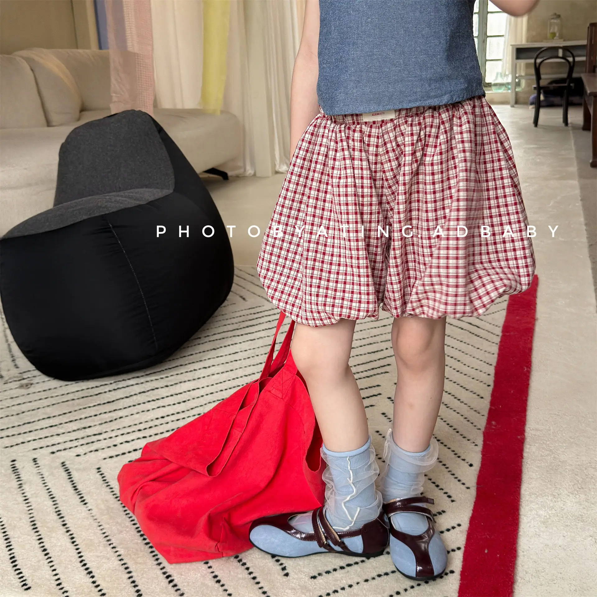 

2026 Summer New Children Loose Shorts For Boys Girls Plaid Shorts Thin Cotton Baby Casual Pants Fashion Kids Clothes