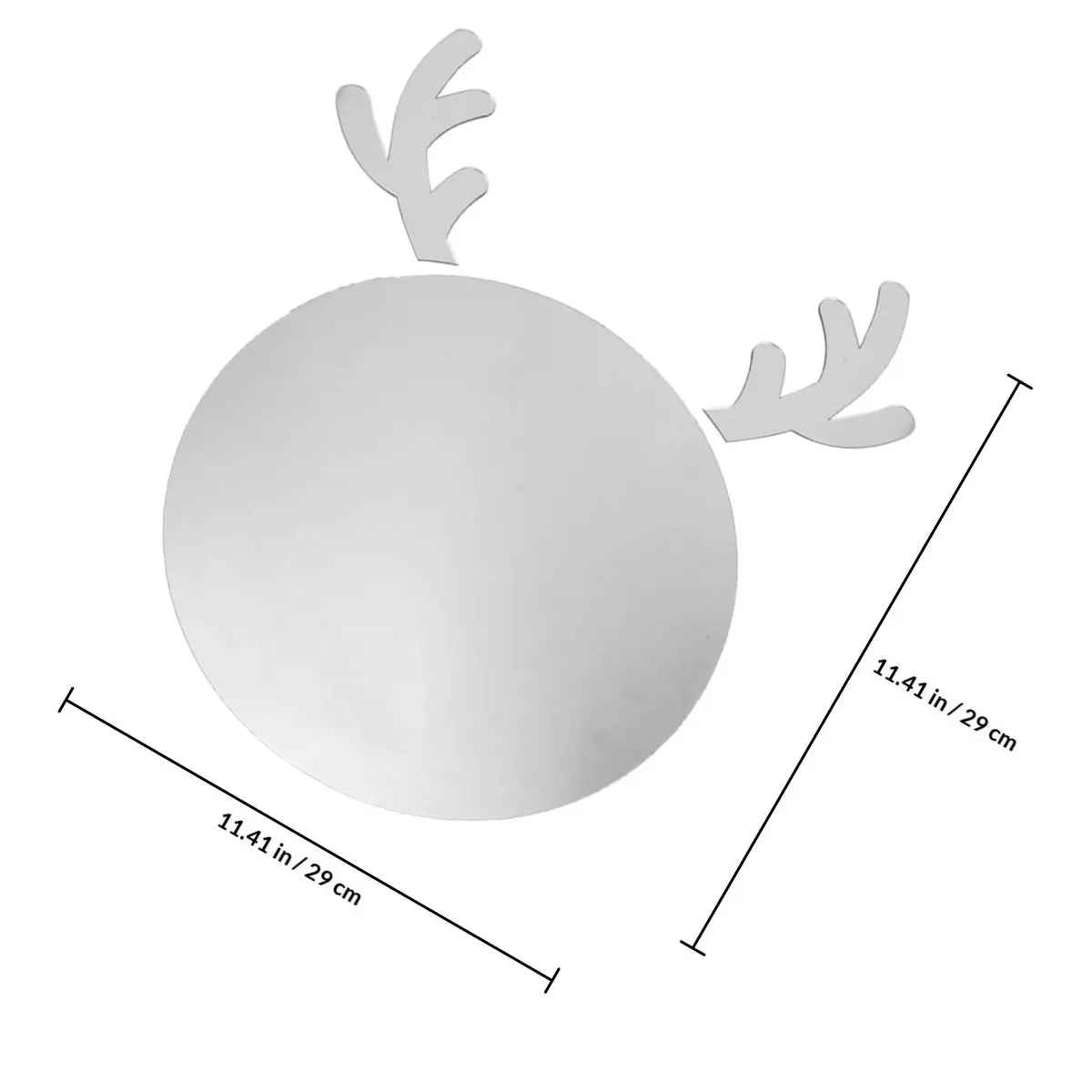 1Pcs Elk Shaped Acrylic Mirror Sticker Multifunctional Decor for Study Room Balcony Acrylic Mirror Sticker Wall Art Decor