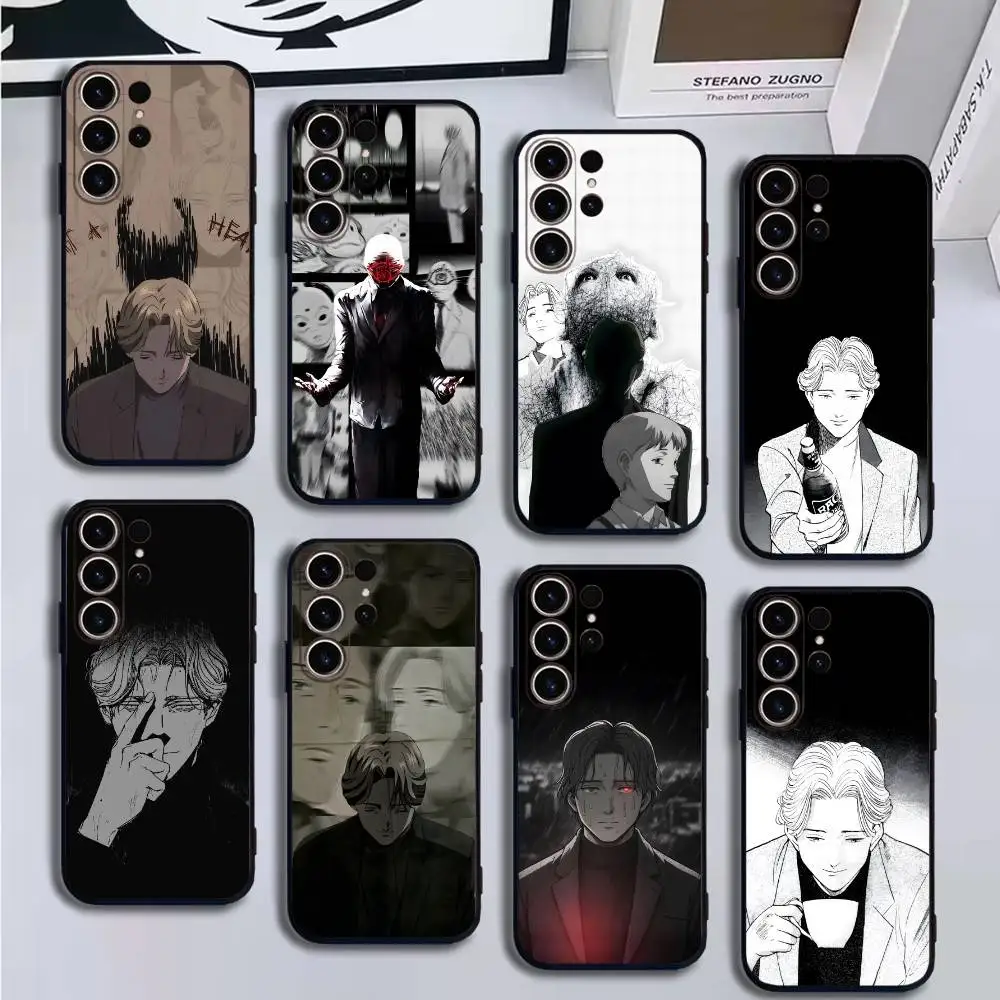 

Anime MONSTER Phone Case For SamsungS25,24,21,22,23,30,Ultra,20,Plus,Fe,Lite,Note,10,9,Soft Black Cover