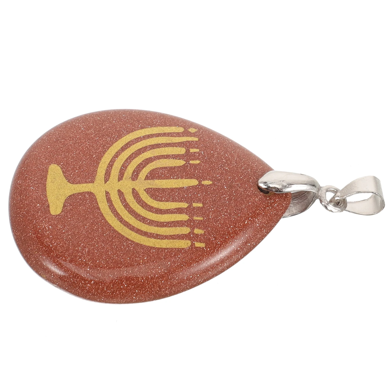 

Nine-hole Candlestick Pendant Stone Decoration Ornament Stones Bulk Pendants Natural Charms Sandstone