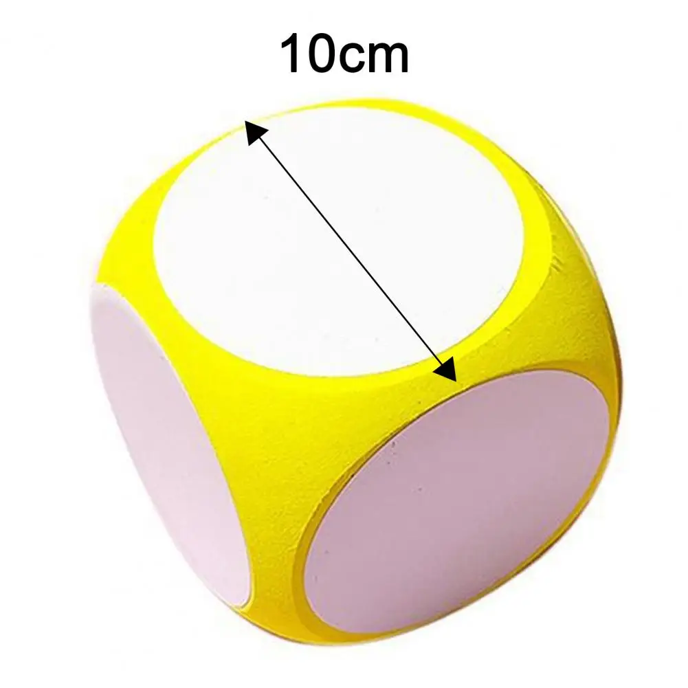 10cm Erasable EVA Dice Foam Game Cube Large Dry Erase Block Writable Playing Dice Prop Kids Educational Toy Party Game Supplies
