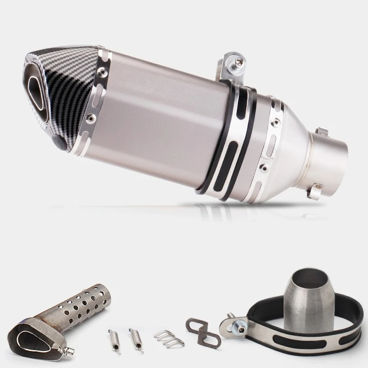 Motorcycle Exhaust Muffler End Section, Modified Small Hex Tip for Scooter RS100 JOG Cygnus-X6 GY6 Universal
