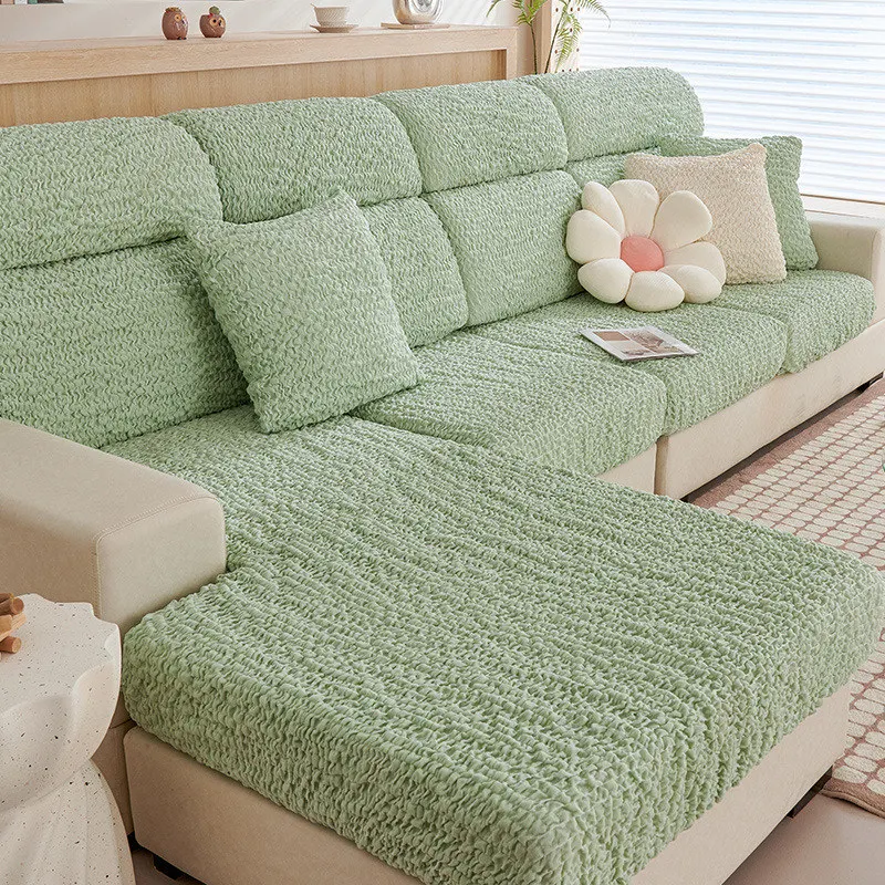 Super Stretch Individual Sofa Seat Cushion Covers for 2 3 Cushion Couch for Pets Seersucker Furniture Slipcover Anti Cat Scratch