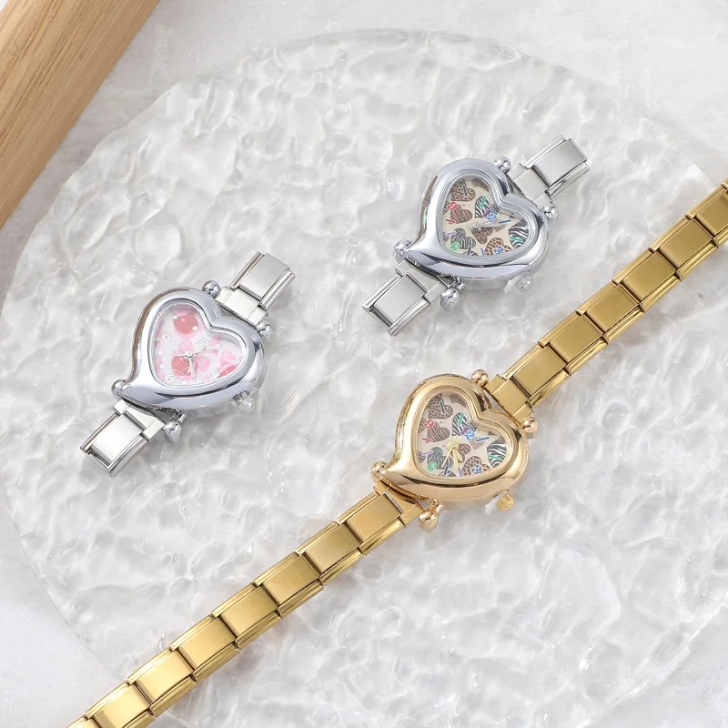 Mode Uhr Stecker Edelstahl Fit 9MM Italienischen Charme Links frauen Quadratische Uhr Header Linker Armband DIY Schmuck geschenk – Detail 8