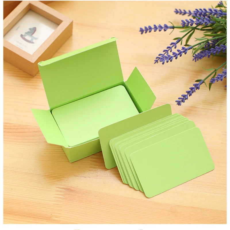 100pcs/box Kraft Paper Card Blank Business Card Message Thank You Card Writing Card Label Bookmark Learning Card